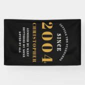 2004年生まれ　21歳誕生日おめでとう　名前：ブラックゴールド 横断幕 (横)