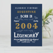 2004年誕生日生まれ2004年伝説の青い金ゴールドグリーティング カード (スタンド正面)