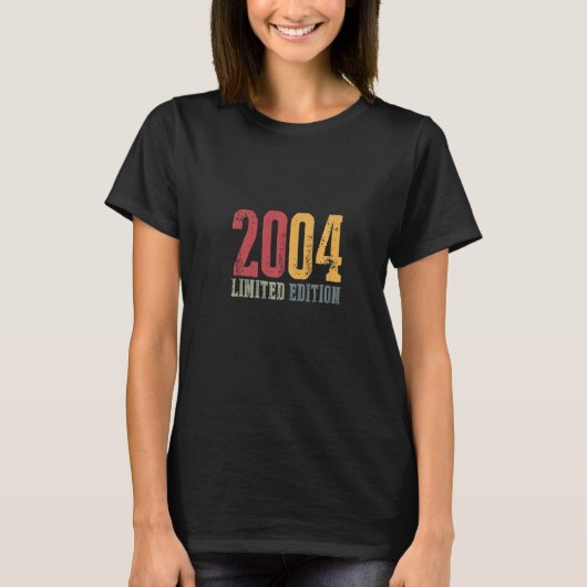 2004年限定版誕生日ヴィンテージレトロ初演 Tシャツ (正面)