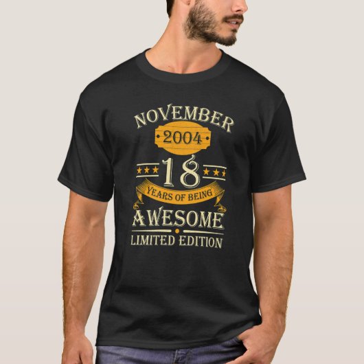 2004年11月18日素晴らしレトロ18日 Tシャツ (正面)