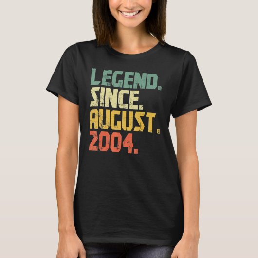 2004年18歳威厳がある生以来18歳の伝説 Tシャツ (正面)