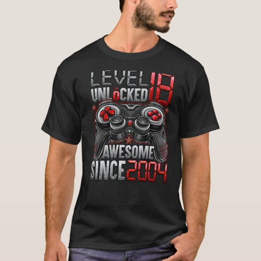 2004年18誕生日以素晴らし降のレベル18のロック解除 Tシャツ (正面)