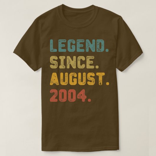 2004年18th Bir以来18歳威厳があるのギフト伝説 Tシャツ (デザイン正面)
