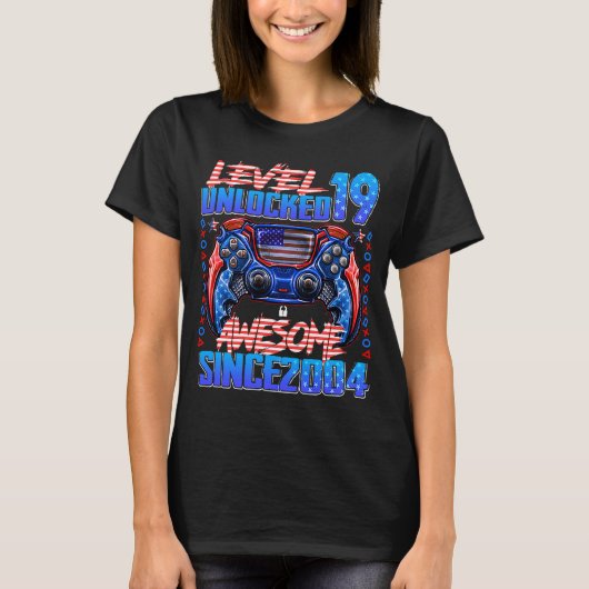 2004年19誕生日以素晴らし降のレベル19のロック解除 Tシャツ (正面)