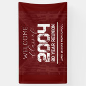 2004年20年高校懇親会のウェルカムクラス 横断幕 (縦)