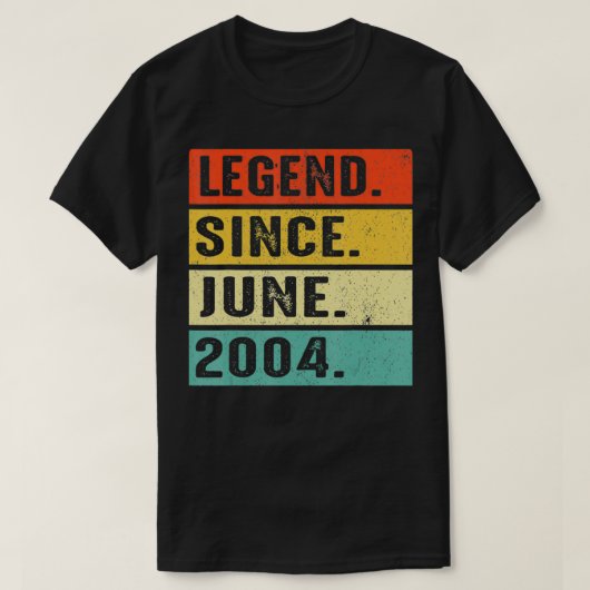 2004年6月18誕生日以来18歳の伝説 Tシャツ (デザイン正面)