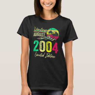 2004年8月のヴィンテージ 18歳の誕生日 Tシャツ