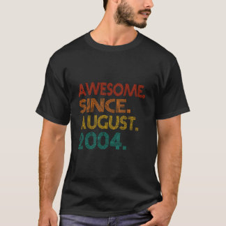 2004年8月生まれの記念すべき誕生日おめでとう Tシャツ