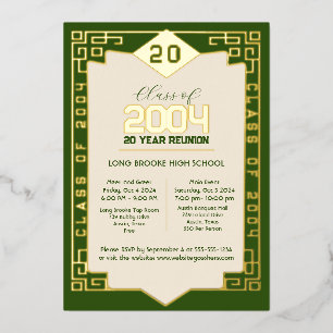 2004年 優雅なクラス 20年高校同窓会 箔招待状