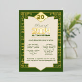 2004年 優雅なクラス 20年高校同窓会 箔招待状 (立ち正面)