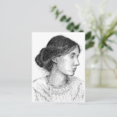 2004年Virgina Woolfのインクスケッチ ポストカード (スタンド正面)