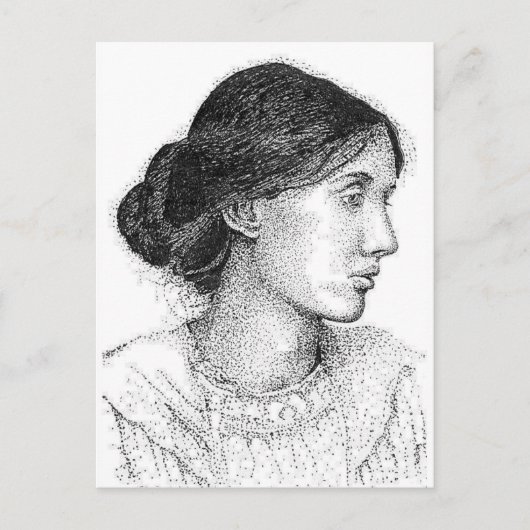 2004年Virgina Woolfのインクスケッチ ポストカード (正面)