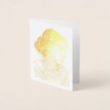 2004年Virgina Woolfゴールドフォイルのインクスケッチ