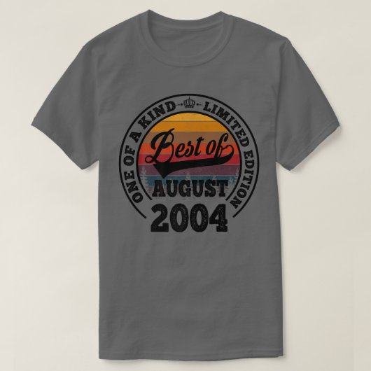 2004最高の年18年の18誕生日ギフトの18年 Tシャツ (デザイン正面)