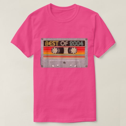 2004最高の年18誕生日ギフト用カセットテープVin Tシャツ (デザイン正面)