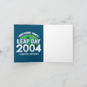 2004素晴らし年閏年日以後2月29誕生日 カード (内部)