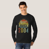 2004素晴らし年3月以来ヴィンテージ18誕生日 Tシャツ (正面フル)