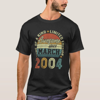 2004素晴らし年3月18歳の誕生日 Tシャツ