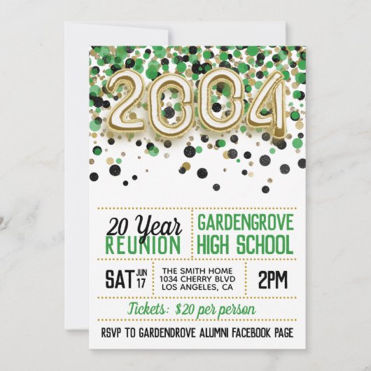 2004高等学校大学懇親会招待状 招待状 (正面)