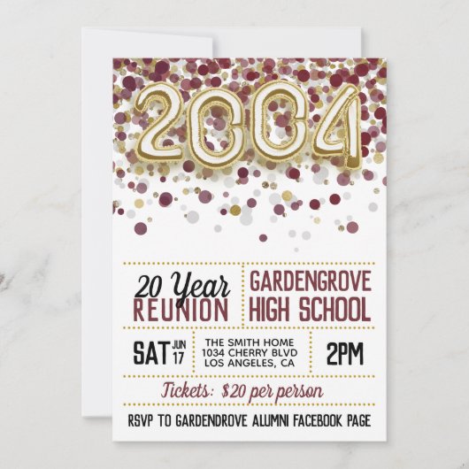 2004高等学校大学懇親会招待状 招待状 (正面)