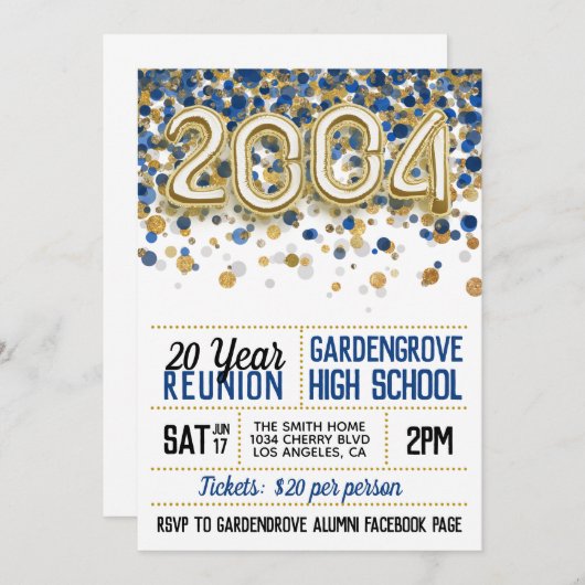 2004高等学校大学懇親会招待状 招待状 (正面/裏面)