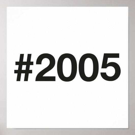2005ハッシュタグ20誕生日記念日 ポスター (正面)