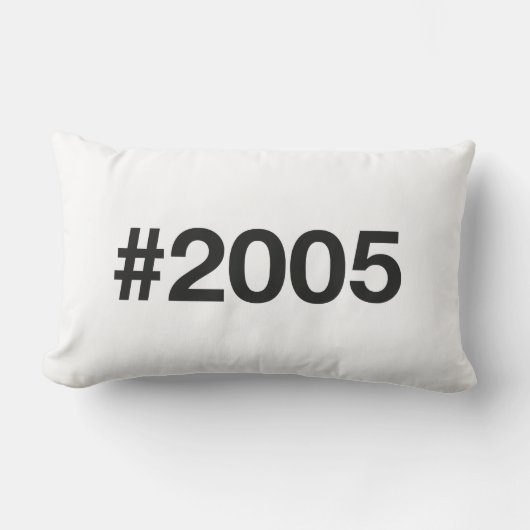 2005ハッシュタグ20誕生日記念日 ランバークッション (正面)