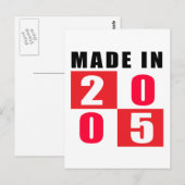 2005年に製造された誕生日デザイン ポストカード (正面/裏面)