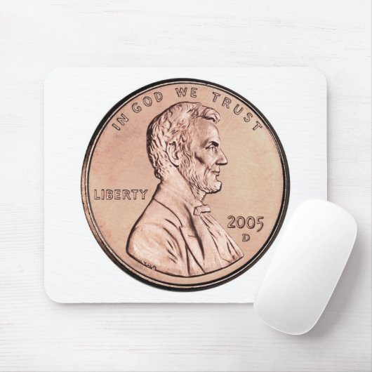 2005年のリンカーン記念館1つのセントの銅貨のお金 マウスパッド (マウス)
