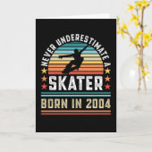 2005年生まれ20年20誕生日スケートボードギフト カード (黄色い花)