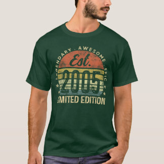 2005年設立限定21歳の誕生日ギフト 21歳 Tシャツ