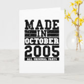 2005年誕生日10月ヴィンテージことわざ カード (黄色い花)