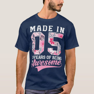 2005年18年誕生日の女子の18 Gif Tシャツ