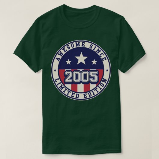 2005年18素晴らし誕生日以来18歳 Tシャツ (デザイン正面)