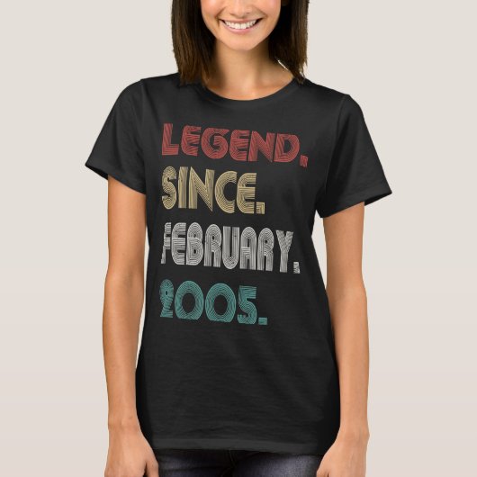 2005年2月以来18歳のヴィンテージ伝説 Tシャツ (正面)
