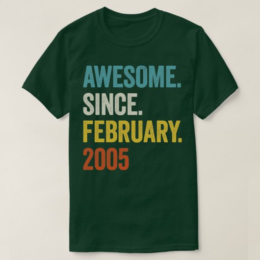 2005年2月素晴らし18誕生日から18年 Tシャツ (デザイン正面)