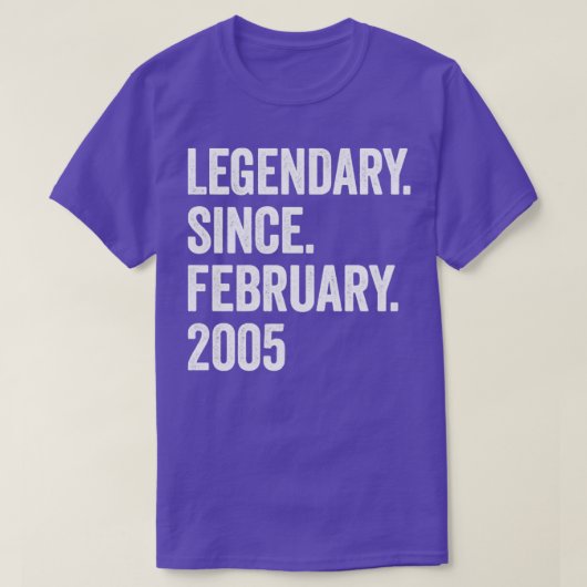 2005年2月18日生以来18年 Tシャツ (デザイン正面)