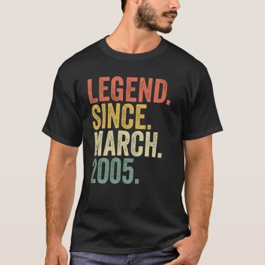 2005年3月以来18歳18誕生日伝説 Tシャツ (正面)