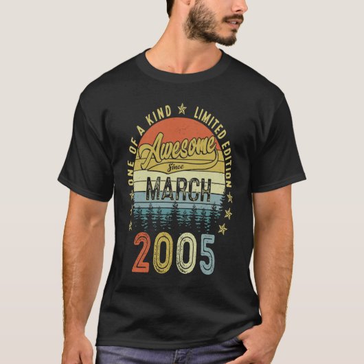 2005年3素晴らし月18日生以来18歳 Tシャツ (正面)