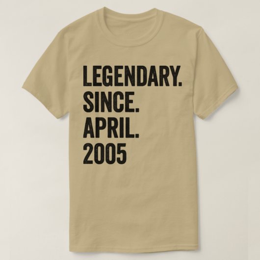 2005年4月18誕生日以来18年 Tシャツ (デザイン正面)