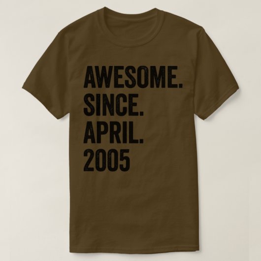 2005年4素晴らし月18誕生日から18年 Tシャツ (デザイン正面)