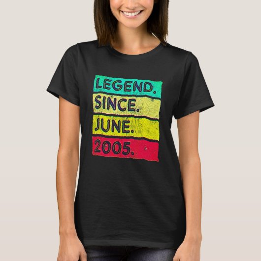 2005年6月から続くヴィンテージレジェンド17歳 17歳の誕生日 Tシャツ (正面)