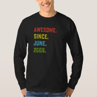2005年6月以素晴らし降17誕生日17歳 Tシャツ