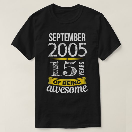 2005年9月15日素晴らし生15歳 Tシャツ (デザイン正面)
