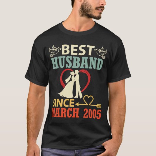 2005最高の年3月18結婚歳の夫結婚した夫 Tシャツ (正面)