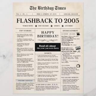 2005生まれ年モック新聞セピア