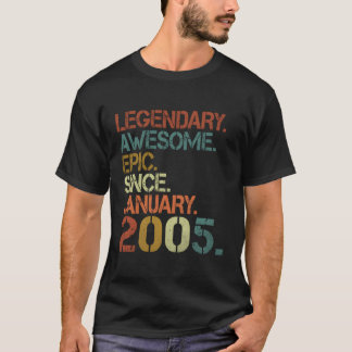 2005素晴らし年1月18日から伝説的な叙事詩 Tシャツ