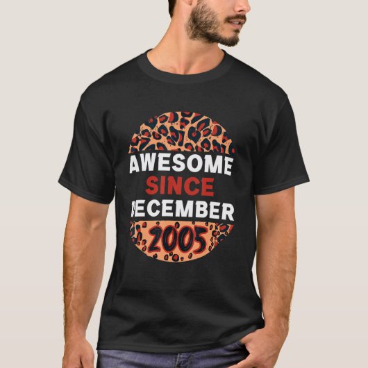 2005素晴らし年12月以来Leopard Print 12月 Tシャツ (正面)