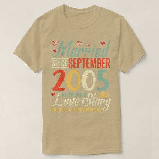 2005結婚した年9月から愛を終えない Tシャツ (デザイン正面)