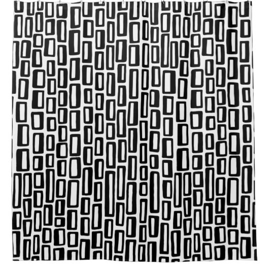 200515 – 黒(白) シャワーカーテン (正面)